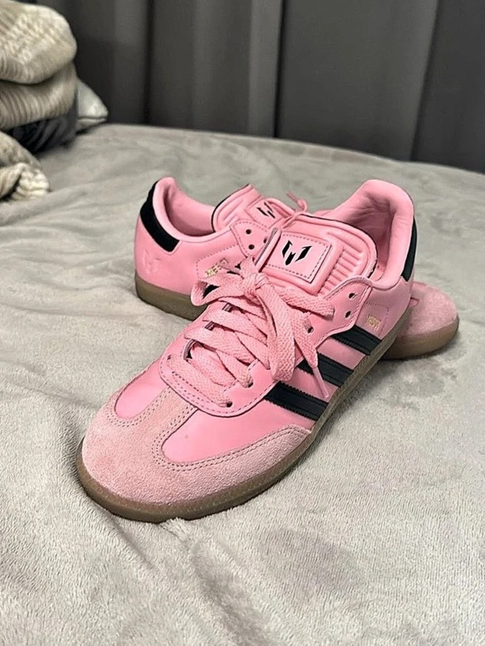 adidas Samba Messi Light Pink Black Pink & Black Sneakers
